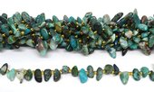 Chrysocolla raw tooth top drill nugget strand approx 50 beads-beads incl pearls-Beadthemup