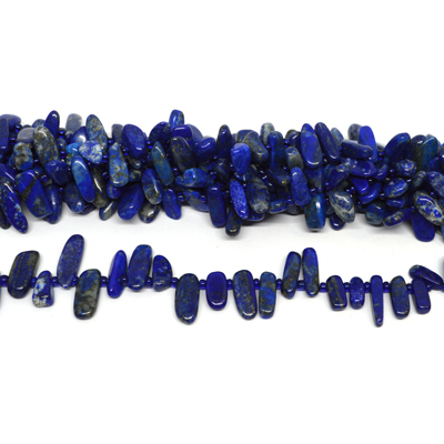 Lapis Lazuli raw tooth top drill nugget strand approx 50 beads