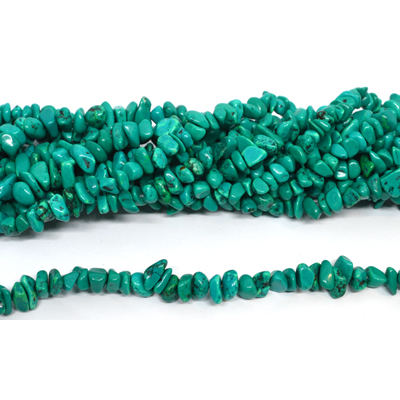 Dyed Howlite side drill nugget approx 10x4mm strand 95 beads