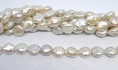 Freshwater Pearl Keshi coin 12-14mm Strand approx. 26 beads-beads incl pearls-Beadthemup