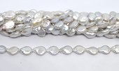 Freshwater Pearl Keshi coin 9-10mm Strand approx. 36 beads-beads incl pearls-Beadthemup