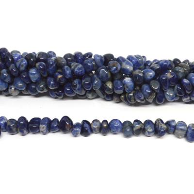 Sodalite side drill nugget approx 10x6mm strand 63 beads