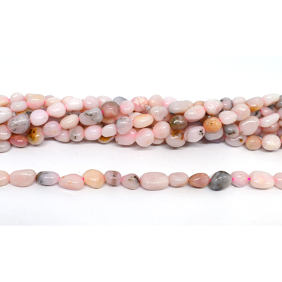 Pink Opal nugget approx 6x8mm strand 46 beads