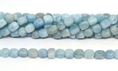 Aquamarine polished rectangle nugget 8x10mm strand 44 beads-beads incl pearls-Beadthemup