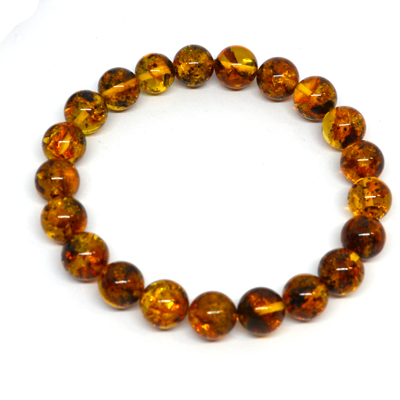 Amber bracelet round 9.5mm