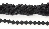 Chinese Crystal 9mm 4 leaf clover with matte black rim strand 28 beads-beads incl pearls-Beadthemup