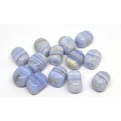 Blue Lace Agate polished rectangle nugget 12x16mm EACH BEAD