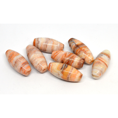 Spider Web Jasper polished olive 30x14mm EACH BEAD
