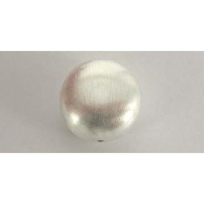 Sterling Silver Bead Round Flat 13x8mm BrShade 1p