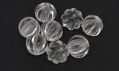 Clear Quartz Carved Round 12mm EACH BEAD-beads incl pearls-Beadthemup