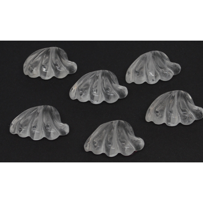 Clear Quartz Carved Wing 13x22mm EACH BEAD