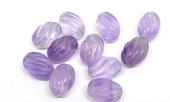 Amethyst Carved Oval 14x10mm EACH BEAD-beads incl pearls-Beadthemup