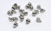 Lolipop Crimp Platinum Rondel 3x2mm 0.45 wire and above 20 pack-findings-Beadthemup