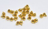 Lolipop Crimp Gold Round 3mm 0.45 wire and above 20 pack-findings-Beadthemup