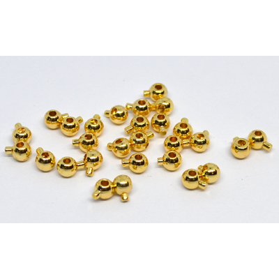 Lolipop Crimp Gold Round 3mm 0.45 wire and above 20 pack