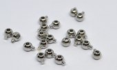 Lolipop Crimp Platinum Round 3mm 0.45 wire and above 20 pack-findings-Beadthemup