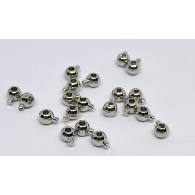Lolipop Crimp Platinum Round 3mm 0.45 wire and above 20 pack
