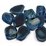 Agate Slice dyed Blue app 30-40mm EACH BEAD