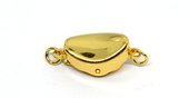 Push Clasp 12x8mm  18k Gold plated brass 2 pack tarnish resistant-findings-Beadthemup