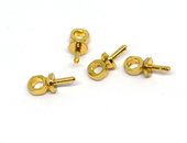 3mm Pearl Cup 18k Gold plated brass 10 pack anti tarnish-findings-Beadthemup