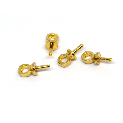 3mm Pearl Cup 18k Gold plated brass 10 pack anti tarnish