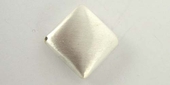 Sterling Silver Bead Diamond Flat 14mm Satin 1 pack-findings-Beadthemup