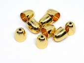 Bell Cone 7mm inside 6mm 18k gold plated brass 4 pack anti tarnish-findings-Beadthemup