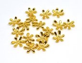 Flower bubble cap 10x12mm 18k gold plated brass 4 pack-findings-Beadthemup