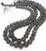 LAST STRANDS Black Rutile polished rondel 7x5mm-13x10mm 57 beads