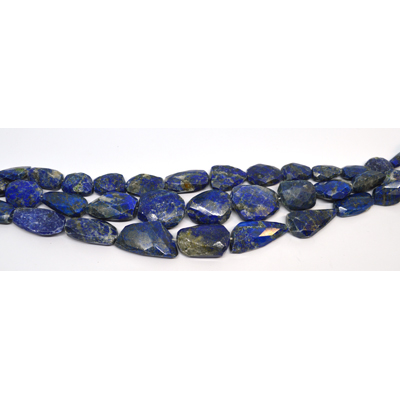 LAST STRANDS Lapis Lazuli Faceted flat nugget 20 beads