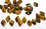 Tiger Eye top drill diamond 18x13mm PAIR