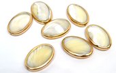 Bezel set Shell Bead 20x30mm EACH BEAD-beads incl pearls-Beadthemup