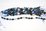 Multi stone dark blue barrel 6x9mm strand 17 beads