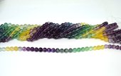 Rainbow Fluorite polished round 8mm strand 43 beads-beads incl pearls-Beadthemup