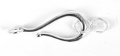 Sterling Silver Clasp Hook 29x14mm-findings-Beadthemup