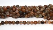 Black Super 7 polished round 10mm strand 39 beads-beads incl pearls-Beadthemup