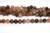 Black Super 7 polished round 12mm strand 32 beads-beads incl pearls-Beadthemup