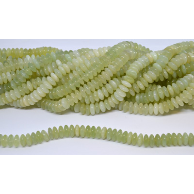 New Jade 12x5/6mm rondel/saucer strand 75 beads