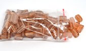 Glass Beads Pink rectangle 15mm mix bag 150gm 90 plus-beads incl pearls-Beadthemup