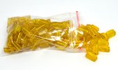 Glass Beads Yellow rectangle 15mm mix bag 150gm 90 plus-beads incl pearls-Beadthemup