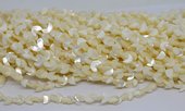 Mother of Pearl (trochus Maculatus) half moon 8x6mm strand-beads incl pearls-Beadthemup