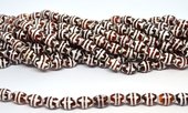 Tibetian beads 13x10mm strand 24 beads-beads incl pearls-Beadthemup