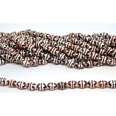 Tibetian beads 13x10mm strand 24 beads