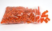 Glass Beads Orange 7x5mm tube bag 50gm 400 plus-beads incl pearls-Beadthemup