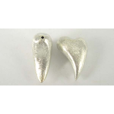 LAST ONE Sterling Silver Bead Heart 30x20mm 1 pack