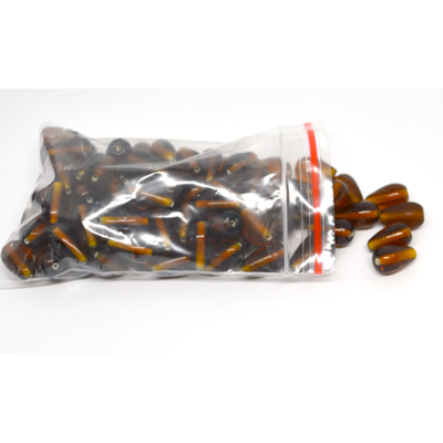 Glass Beads Brown 16x10mm Teardrop bag 150gm 60 plus