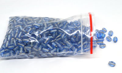 Glass Beads Green7x5mm Oval bag 150gm 380 400plus