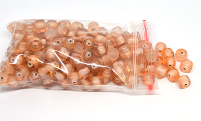 Glass Bead Pink 7x9mm Rondel bag 150gm 150 plus