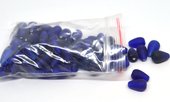 Glass Beads Blue Matte 16x10mm Teardrop bag 150gm 60 plus-beads incl pearls-Beadthemup