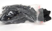 Glass Beads Black rectangle 15mm mix bag 150gm 90 plus-beads incl pearls-Beadthemup